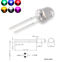 Mettre en évidence une bonne qualité 3mm 1.5v chapeau de paille LED Diode longue durée ultra lumineux blanc rouge vert bleu diode électroluminescente DIP LED