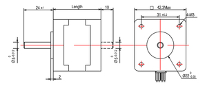 Fabricante de Shanghái, China, Motores Nema17 23 34 24 42 43 52 57 Baratos con Certificación CE, Motor Híbrido de 2 Fases para Impresora 3D - Product Image 1
