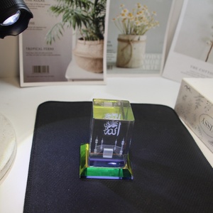 เชิงเทียนแก้วคริสตัลรูปพระจันทร์ทำมือ - อุปกรณ์รอมฎอนจากเวียดนาม - Product Image 6