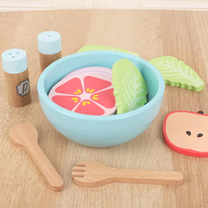 Jouets pour enfants Nouveautés Ensemble <span class=keywords><strong>de</strong></span> <span class=keywords><strong>cuisine</strong></span> <span class=keywords><strong>Jeux</strong></span> <span class=keywords><strong>de</strong></span> simulation alimentaire <span class=keywords><strong>Jeux</strong></span> <span class=keywords><strong>de</strong></span> légumes en bois Salade pour enfants - Product Image 3