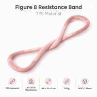 TPE Figure 8 Resistance Band 20-30 lb Anti-Selip Pembentuk Dada Portabel Alat Latihan untuk Yoga Pilates Kebugaran