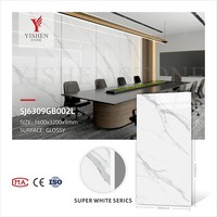 Vente directe usine – Carrelage grand format 1600x3200 en porcelaine blanche polie, aspect marbre, antibactérien, pour sols et murs de salon et couloir