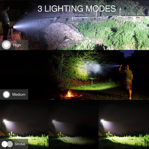 Đèn Pin LED Đèn Pin Chiến Thuật Lumen Cao Đèn Pin Sạc USB 26650 Pin Siêu Sáng Chống Nước - Product Image 4