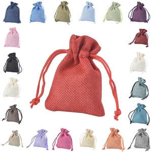 Pochette cadeau en toile de jute écologique, imprimée numériquement, sac à bijoux en jute, emballage personnalisable - Product Image 6