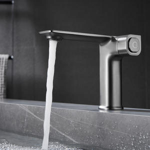 Robinet de lavabo moderne et minimaliste, eau chaude/froide, noyau de valve en cuivre, céramique, vente directe d'usine, robinets de salle de bain, unité unique - Product Image 2