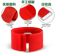 Attache de câble réutilisable à double face, taille personnalisée, logo imprimé, sangle élastique réglable à crochet et boucle avec boucle