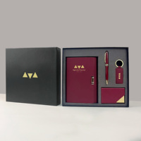 Ensemble de boîtes de carnets de notes A6 de couleur rouge