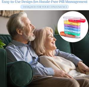 7日間ポータブルピルボックスビタミンピルボックスオーガナイザーピルボックスケース旅行薬オーガナイザー - Product Image 6