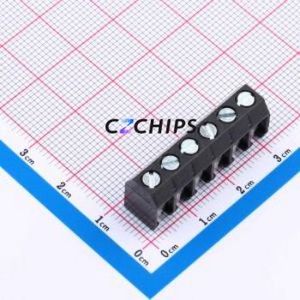 950-D-SMD-DS/06 Screw Terminal Block SMD,P=5mm Connector ( Construction: 1x6P )( Pitch: 5mm )( Color: Black ) - Product Image 1