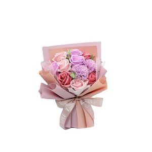 Venta al por mayor pequeño jabón artificial ramo de rosas para fiesta en casa boda-Día de San Valentín flor decorativa para Navidad Pascua - Product Image 6