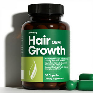 Formula pertumbuhan rambut canggih untuk Label pribadi Biotin Saw kolagen Palmetto & campuran Vitamin esensial - Product Image 3