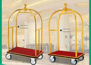Chariot à bagages en acier inoxydable et pour restaurants Chariot à bagages du meilleur hôtel moderne - Product Image 4