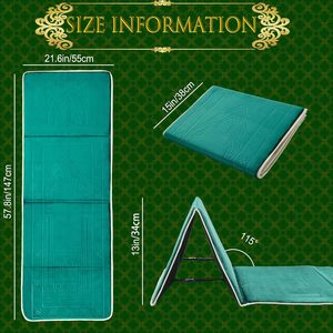 เสื่อละหมาดพกพาแบบอิสลามพร้อมพนักพิงหลัง - Product Image 3