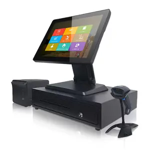 15 Inch Point Of Sale Pos Set 4G Pos System Terminal With Scanner Printer And Cash Drawer