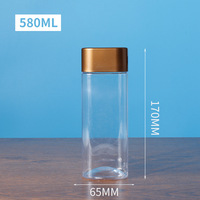 Bocaux alimentaires carrés transparents en PET 820ml-1055ml, bouteilles d'emballage en plastique pour noix, snacks, biscuits et aliments en conserve