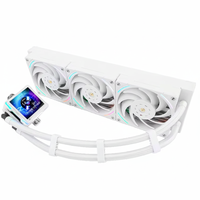 Refroidisseur liquide pour processeur avec écran LCD IPS 360 ARGB noir, radiateur LED à 3 ventilateurs, connecteur PWM 4 broches, roulement fluide, boîtier d'ordinateur
