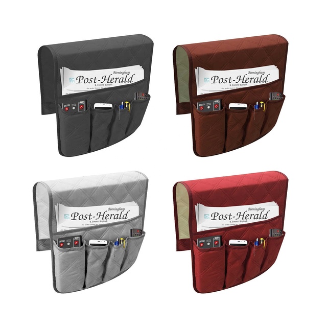 Felt Bedside Storage Organizer Bed Desk Bag Sofa TV Remote Control Hanging Caddy Couch Storage Organizer Bed Holder Pockets