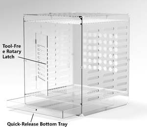 Cage à oiseaux en acrylique transparent sur mesure, idéale pour les canaris, les canaris et les bougies, facile à transporter, présentoir - Product Image 5