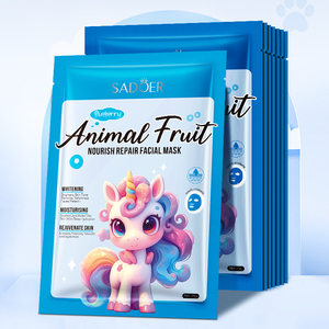 Productos para el Cuidado de la <span class=keywords><strong>Piel</strong></span> de la Serie Animal de Venta Caliente de Marca Privada OEM SADOER, Hidratan, Blanquean, Nutren, Reparación, Juego de Mascarillas Faciales de Frutas - Product Image 5