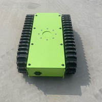 Kendaraan Robot Transportasi Kargo Jarak Jauh dengan Sasis Listrik Industri Beroda Rantai dan Motor Brushless 24V
