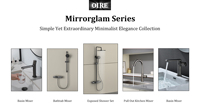 Robinet de cuisine escamotable de luxe en laiton Oire, finition or rose