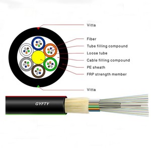 Câble à fibres optiques GYTY 4 ou 16 cœurs avec barre de couleur ou <span class=keywords><strong>vitte</strong></span> - Product Image 2