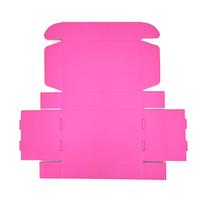 Emballage en papier rose avec logo personnalisé boîtes d'expédition en carton ondulé pliable