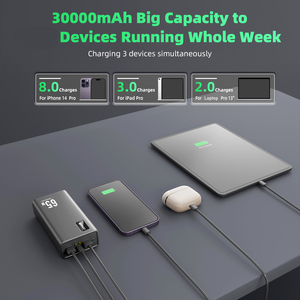 Oraimo máy tính 65 Watt Powerbank sạc nhanh 50000mAh 30000mAh Điện thoại di động QC sạc di động PD 65 Wát ngân hàng điện cho máy tính xách tay - Product Image 6