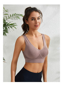 สปอร์ตบราสำหรับผู้หญิงไซส์พิเศษสำหรับใส่วิ่งเล่นยิมบราโยคะออกกำลังกายมีเบาะตาข่ายระบายอากาศ - Product Image 5