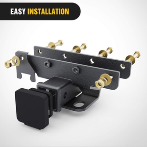 Receptor de enganche de 2 pulgadas con cubierta para <span class=keywords><strong>Jeep</strong></span> Wrangler Compatible con <span class=keywords><strong>Jeep</strong></span> Wrangler JL/JLU 2018-2024 Kit de remolque de enganche de remolque - Product Image 2