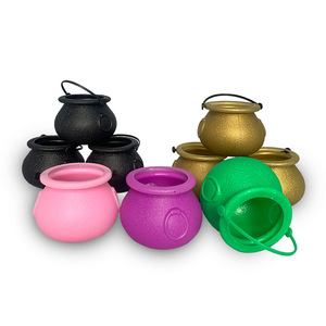 Halloween 7cm negro de mano bruja calabaza linterna llama caramelo cubo rendimiento decoración Prop - Product Image 2