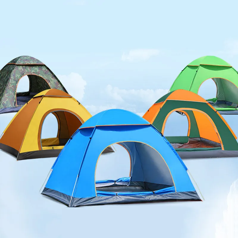 Foldable Quick Automatic Opening Outdoor Camping Tent 3-4 People Pop Up Lightweight Beach Ultralight Tent Waterproof