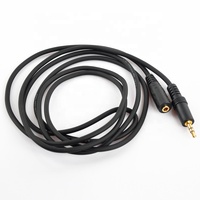 Câble d'extension audio auxiliaire plaqué or 3,5 mm stéréo mâle vers femelle pour autoradio, écouteurs, tablettes, ordinateurs, enceintes