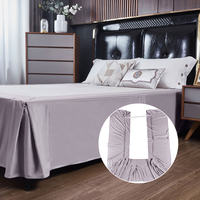 Waschbarer Eckbettrock, 105GSM Polyester Gebürsteter Twill-Stoff, Stabile Farbechtheit, Großhandel Verfügbar