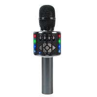 Microphone sans fil multifonctionnel BT, microphone portable, avec audio, microphone pour enfants, pour chanter