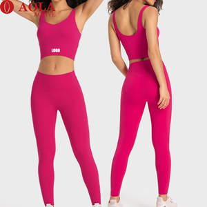 AOLA Yoga Set Sportivo da Donna di Alta Qualità con Vita Elastica, in Materiale Spandex/Nylon e Elasticità a Quattro Vie - Product Image 2