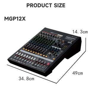 MGP12X มิกเซอร์เสียงระดับมืออาชีพ 12 ช่องสัญญาณ พร้อมโปรเซสเซอร์เอฟเฟคดิจิตอลสำหรับระบบเสียงบนเวที - Product Image 2