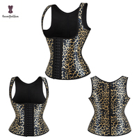 Échantillon Gratuit - Corset Amincissant Femme en Latex avec Bretelles Respirantes et 4 Baleines en Acier, Taille Plus