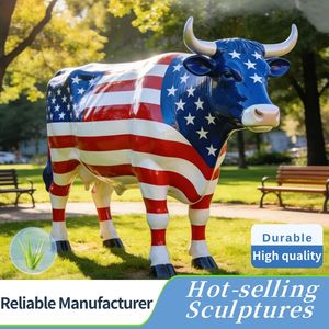 Escultura de Vaca de Tamaño Real para Jardín, Moderna, Ecológica, al Mejor <span class=keywords><strong>Precio</strong></span>, Personalizada, de Fibra de Vidrio, para Interiores/Exteriores - Product Image 2