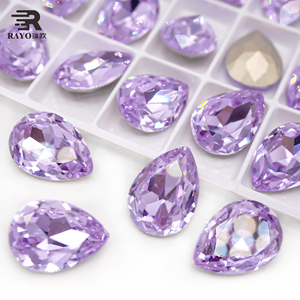 Cristalli a goccia con montatura a griffe da cucire, campanelle natalizie fatte a mano, strass a forma di diamante per abiti da sposa, perline di strass all'ingrosso - Product Image 1