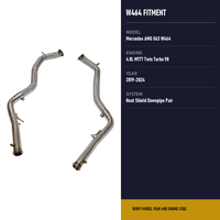 Paire de Downpipes à Ajustement Direct avec Bouclier Thermique pour Mercedes AMG G63 W464 4.0T M177 V8 2019-2024 Gauche Droite Kit Système de Tuning Racing Premium