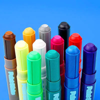 Crayons de peinture à faible MOQ, lisses et mélangeables, en lot de 6/12 couleurs métalliques, crayons rotatifs pour enfants, peinture DIY, graffiti