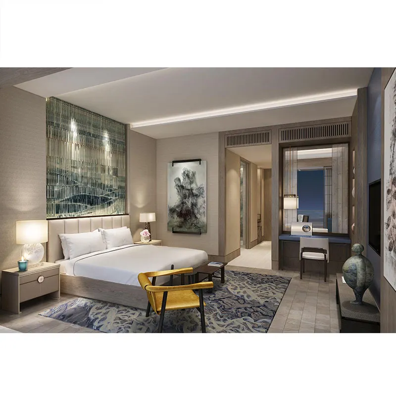 IDM-395 Luxury Hotel Bedroom Supplies,Dubai Hotel Set Bed Apartment Bedroom
