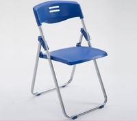 Tablette d'écriture pliable en plastique chromé avec cadre en acier, chaise de formation, chaise de bureau, pour l'école, les conférences et les salles de séminaire