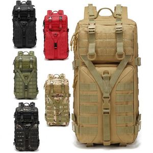 Sac à dos unisexe camouflage jungle, système Molle perforé au laser, 3P, randonnée en plein air, sacs à dos, fermeture éclair, style tendance - Product Image 2