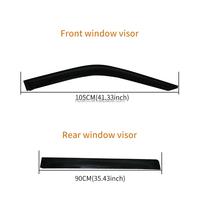 Protector de lluvia acrílico duradero para coche, deflectores de ventana, visera de ventana, viseras de lluvia para Toyota Tundra Crew Max 2022, accesorios exteriores