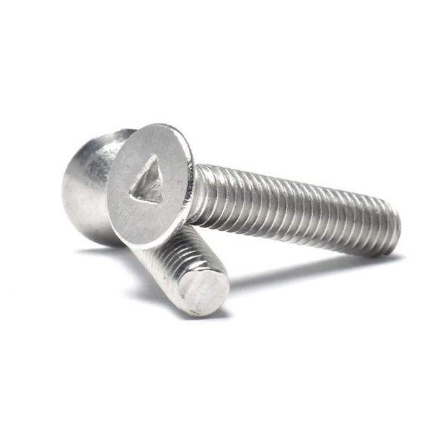 Stainless Steel 18-8 Metric M1-M12 Triangle Flat Countersunk Head Machine Threads Customized Special Security Screw
