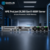 Server Rak 1U HPE ProLiant DL360 Gen11 4509Y, Node Komputasi 1U Serbaguna untuk Server Beban Kerja Campuran Perusahaan Tujuan Umum