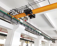 Pont roulant à poutre simple, pont roulant aérien, palan électrique, commande PLC, moteur à entraînement électrique, 1-32 tonnes, télécommande sans fil