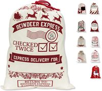 Sac cadeau personnalisé Joyeux Noël Sac du Père Noël Cadeau pour enfants Sac cadeau Sac du Père Noël à cordon Sac du Père Noël géant